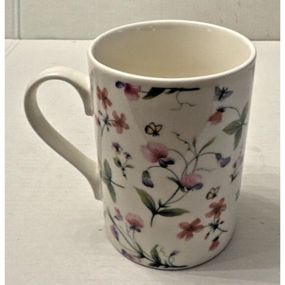Home Essentials Roses Floral Tea Coffee Mug 12 Oz. Set of 6 Vintage EUC - Picture 12 of 15